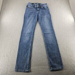 Wrangler Jeans Womens 3 (28x32) Blue Mid Rise Straight Leg Western Chore Cowgirl